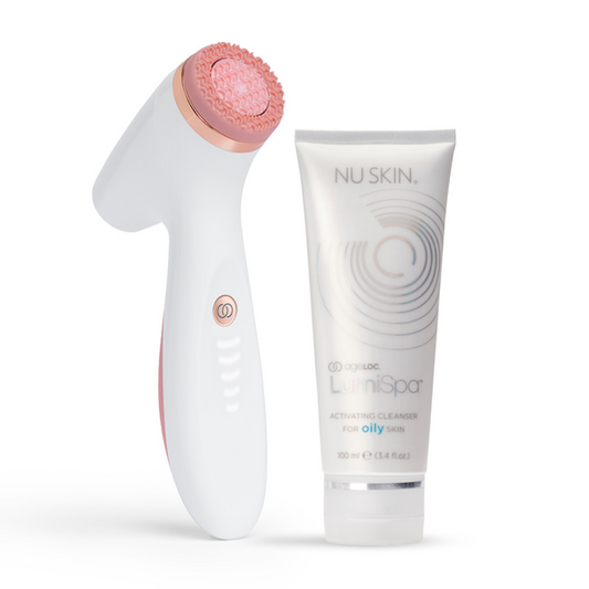 NuSkin - ageLOC LumiSpa iO Rose Gold Cleansing Kit – fettige Haut - NuCosmeticShop